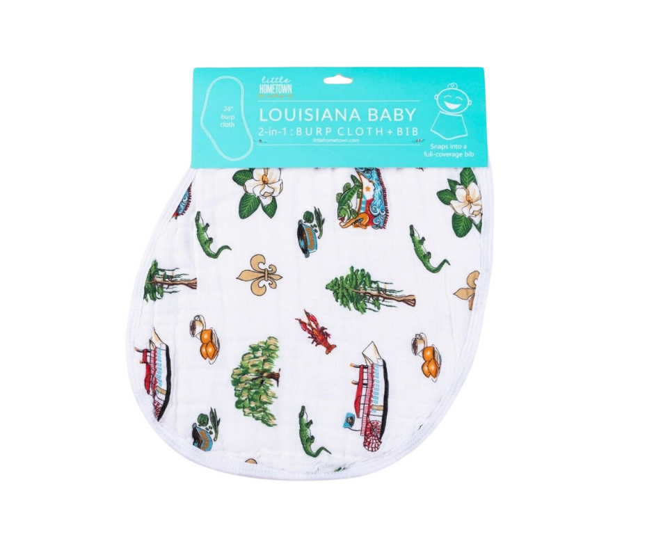 Louisiana Styles: 2-in-1 Burp Cloth and Bib