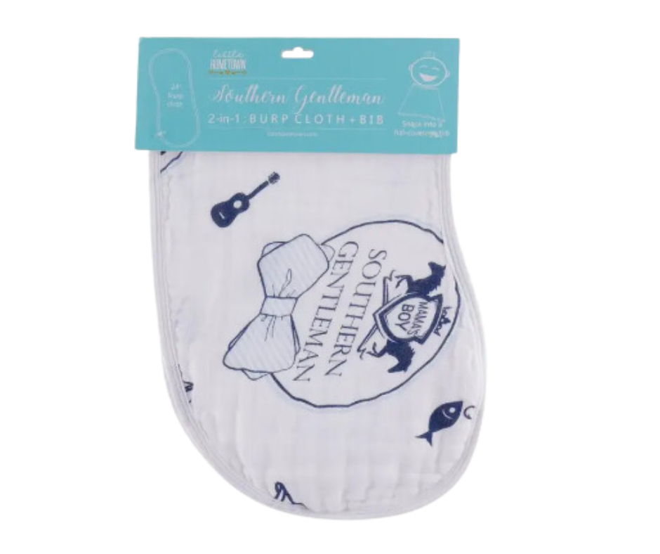 Louisiana Styles: 2-in-1 Burp Cloth and Bib