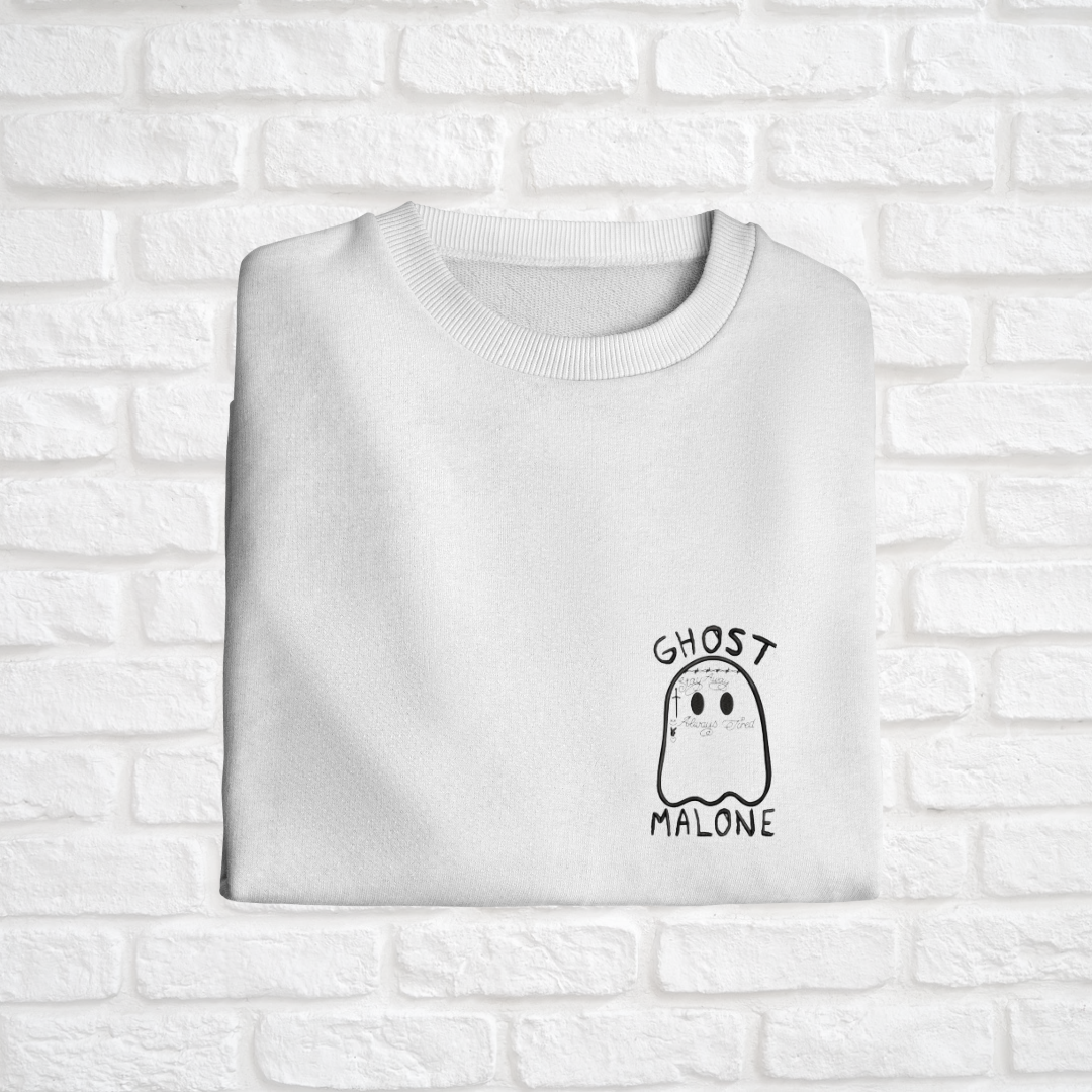 Embroidered Ghost Malone Sweatshirt