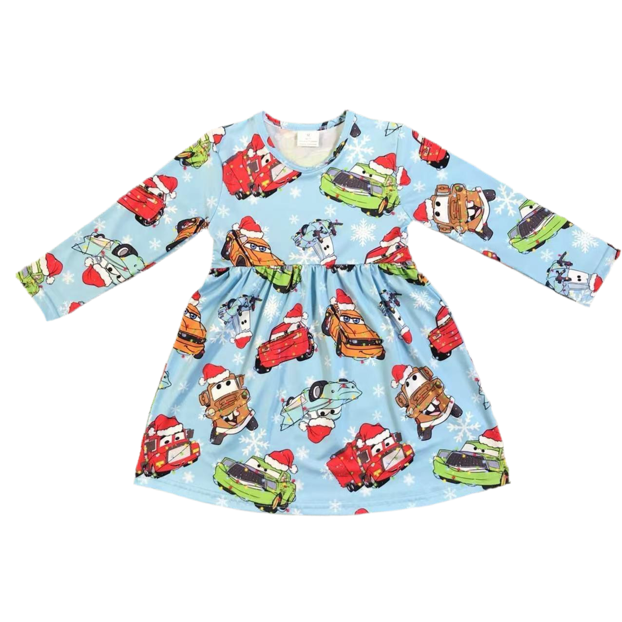 Cartoon Vehicles Christmas Dress