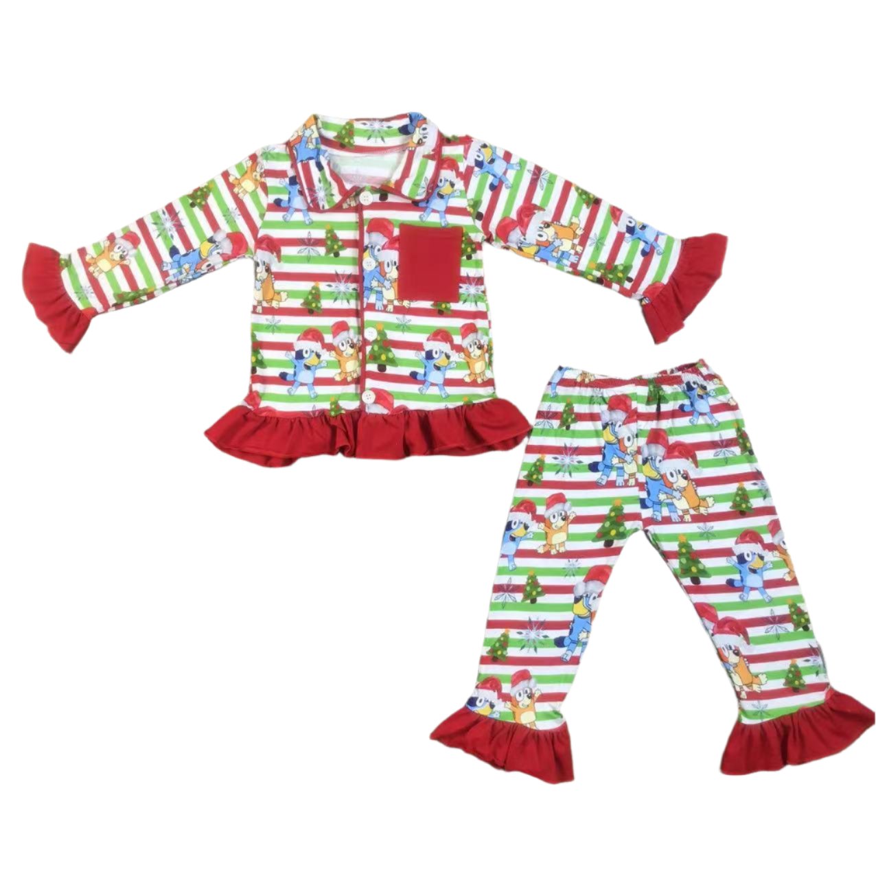 Favorite Dog Christmas Stripe Pajamas