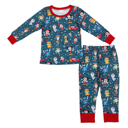 Favorite Mouse and Friends Blue Christmas Pajamas