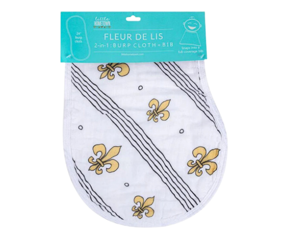 Louisiana Styles: 2-in-1 Burp Cloth and Bib