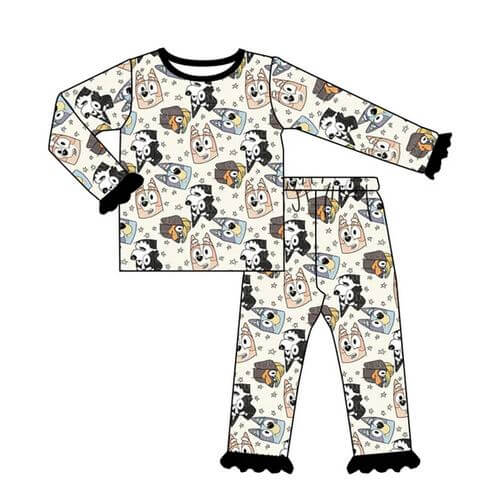 Favorite Blue Dog Pajamas with Black Trim