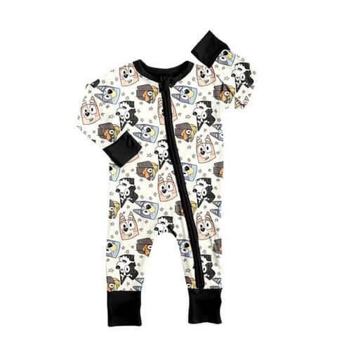 Favorite Blue Dog Pajamas with Black Trim