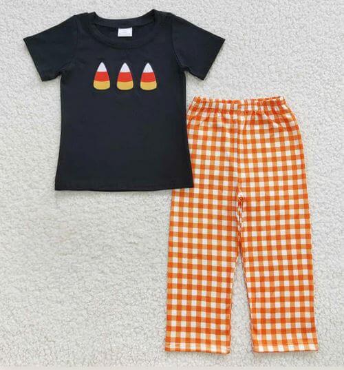 Matching Siblings Embroidered Candy Corn Collection