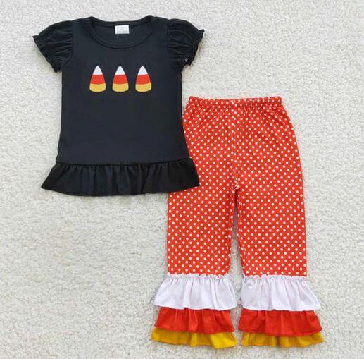 Matching Siblings Embroidered Candy Corn Collection