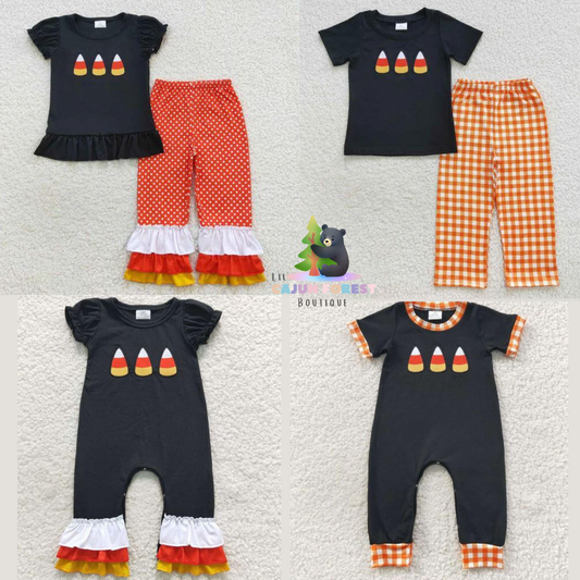 Matching Siblings Embroidered Candy Corn Collection