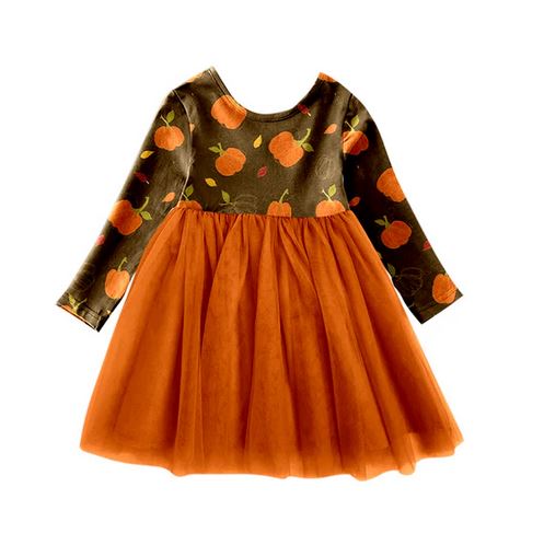 Fall Pumpkin Tutu Dress